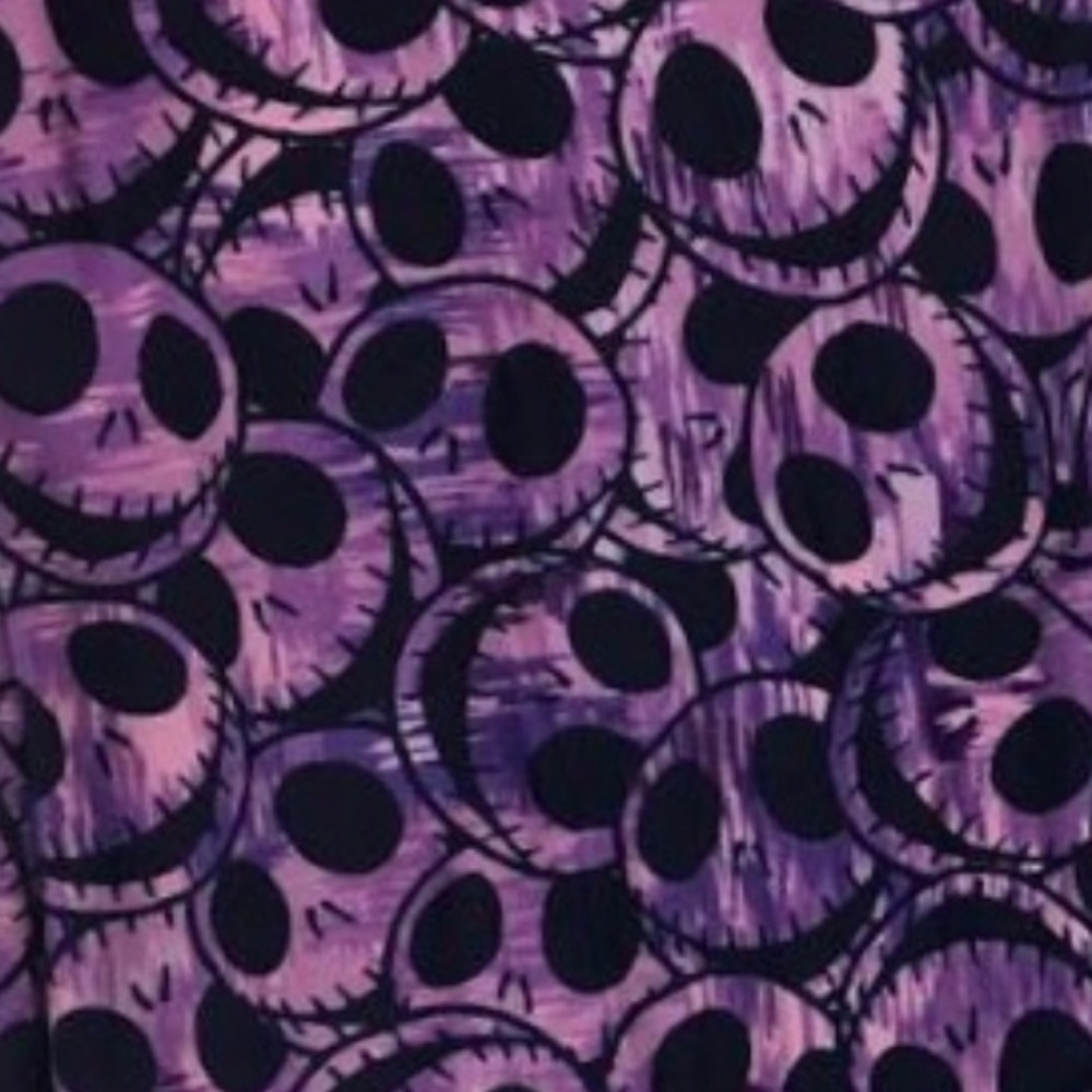 Purple and Black Jack Skellington leggings